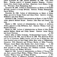 Abstracts of Wills and Administrations of Northumberland County.