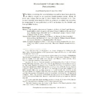 Hand-Griffitts Family Record, Philadelphia