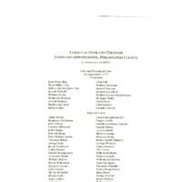 Courts of Oyer and Terminer: Juries and Appointments, Philadelphia County