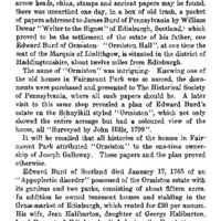 Notes on the Burds of Ormiston, Scotland and Philadelphia