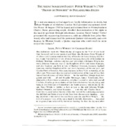 The Arent Sonmans Family: Peter Wright's 1769 "Proof of Pedigree" in Philadelphia Deeds