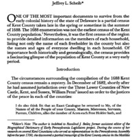 A 1688 Census of Kent County, Delaware
