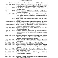 Marriages Copied from the Docket of Isaac Hicks